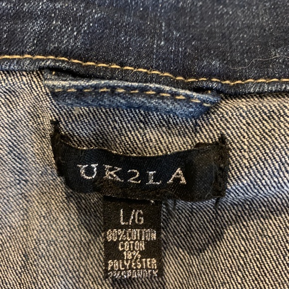 UK2LA Blue Jean Jacket Vest Size L - Picture 11 of 11